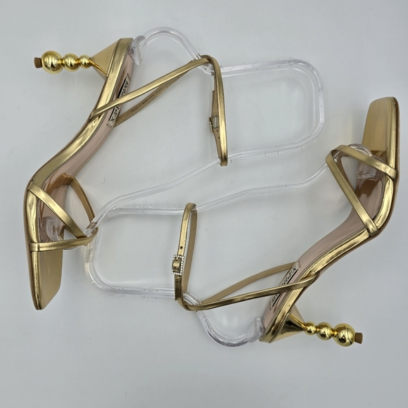 Badgley Mischka Callie Beaded Heel Sandals, Gold, Women's 7.5 - Picture 15 of 16